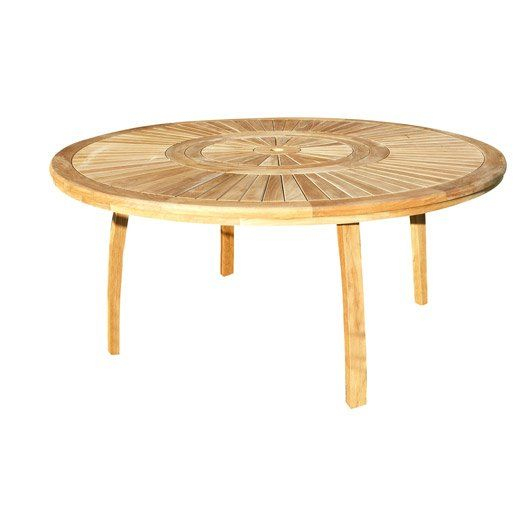 Table_De_Jardin_Orion_Ronde_Naturel_8_Personnes | Table tout Chemin De Table Ronde 8 Personnes
