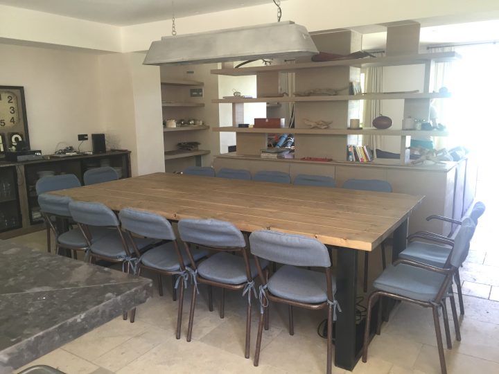 Tables Pour Salle Manger En Bois Bambou Et Fer Forg Avec pour Table Salle A Manger Bois Et Fer