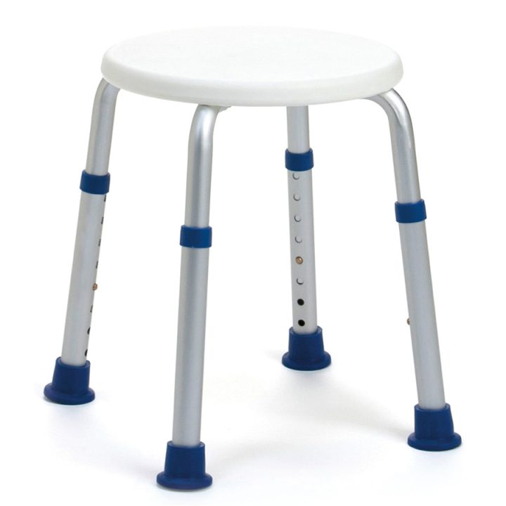 Tabouret De Douche Jinny Blanc Avec Assise Ronde – Sofamed intérieur Tabouret De Douche Bastide