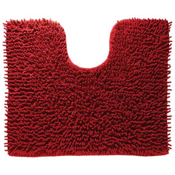 Tapis De Toilettes Sealskin Velce Rouge | Doucheetbain.fr destiné Tapis Toilettes Wc