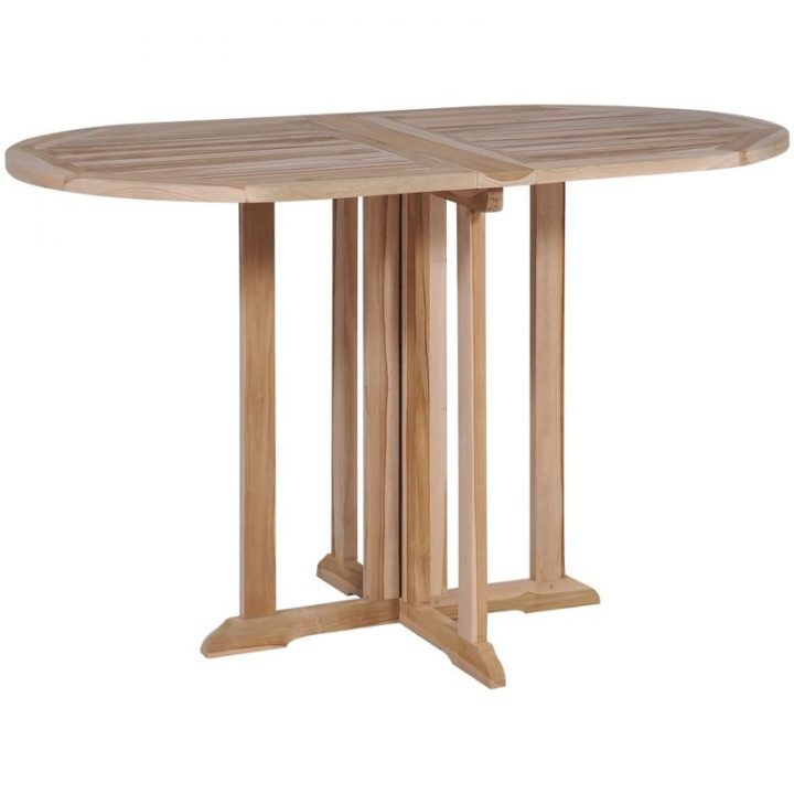 Teck Table Pliante Octogonale En 120X120 Cm à Table Salle A Manger Pliante