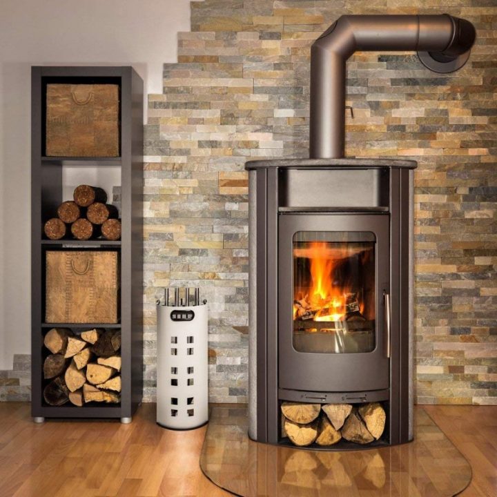 Tectake Support Métal Accessoires Cheminée Pelle, Balai Et intérieur Accessoires Pour Cheminée