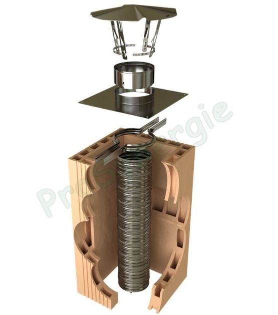 Ten : Tubage Flexible Pour Conduit De Cheminée Ten Liss dedans Accessoires Pour Cheminée