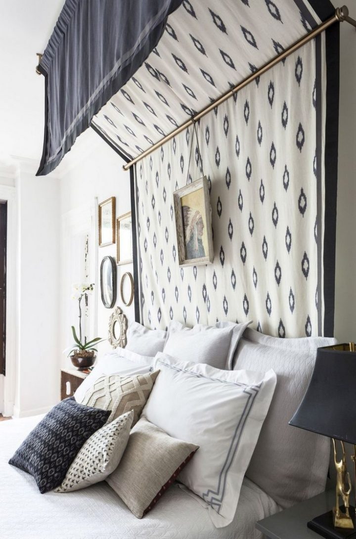 Tête De Lit À Faire Soi-Même- 26 Idées À Tomber … Au Lit tout Tringle A Rideau Pour Tete De Lit