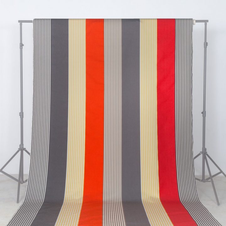 Tissu Basque Au Mètre Grande Largeur Rayures Gris , Coton à Tissu Au Metre Pour Rideau