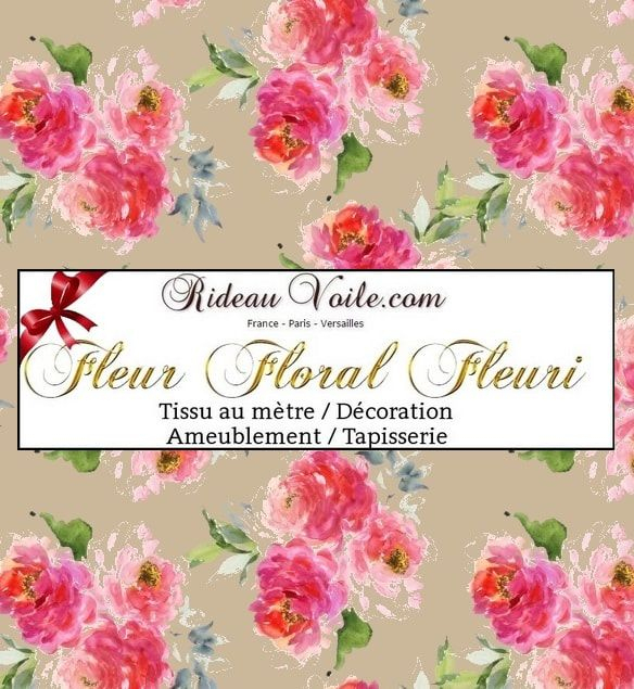 Tissu Imprimé Fleurs, Motif Floral, Fleuri Au Mètre avec Rideaux Haut De Gamme
