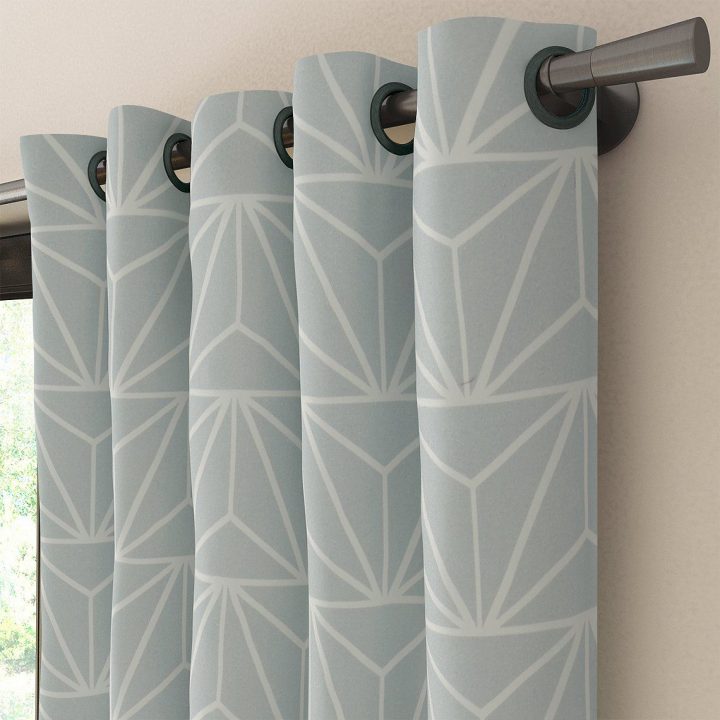 Tissu Origami, Motif Graphique, Bleu | Deco | Déco Rideaux destiné Rideau Motif Bleu Tissu Origami, Motif Graphique, Bleu | Deco | Déco Rideaux destiné Rideau Motif Bleu