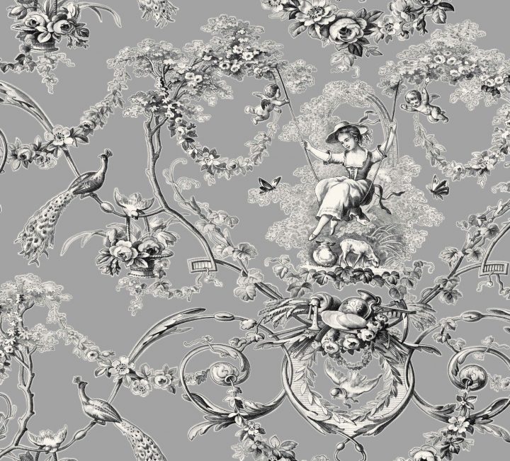 Toile De Jouy Classique -Rideau & Tissu Love By Bouchara concernant Rideaux Toile De Jouy