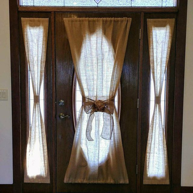 Toile De Jute De Rideaux – Thé Teint Rosettes – Large Tabs pour Rideau En Toile De Jute