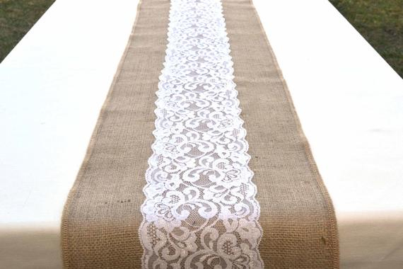 Toile De Jute Et Chemin De Table Dentelle 12 X 84 Toile avec Chemin De Table Toile De Jute Pas Cher