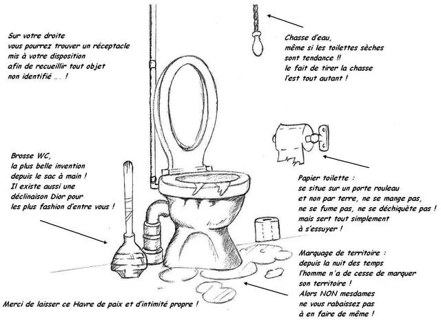 Toilette-Mode-D-Emploi-Pr-Les-Femmes | Riche, Libre Et dedans Affiche Toilettes Propres