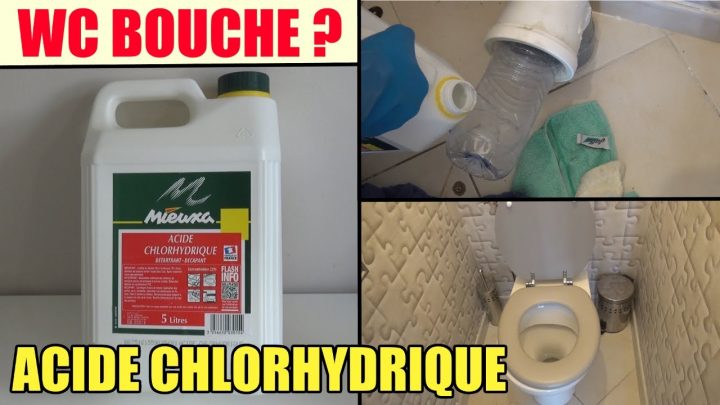 Toilette Wc Bouché ? Test De L'Acide Chlorhydrique Pour destiné Deboucher Toilettes