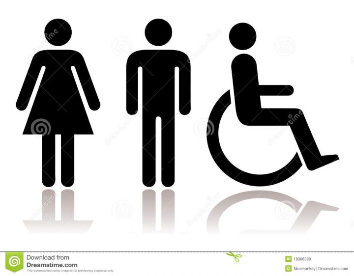 Toilettensymbole Abgeschalten Stock Abbildung tout Toilettes Handicapés