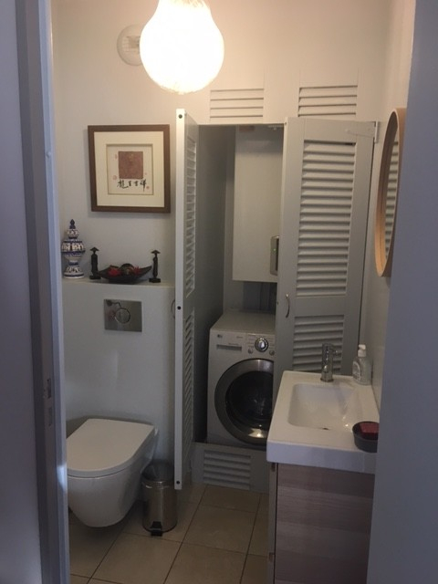 Toilettes Avec Chaudière Et Lave-Linge Intégrées destiné Placard Toilette