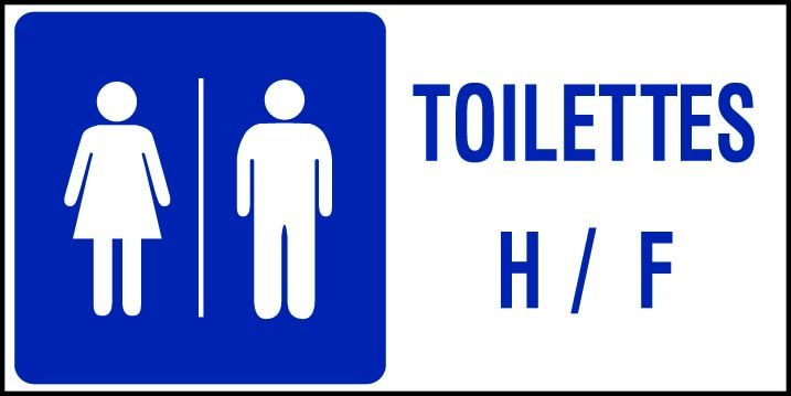Toilettes H/F – Panneaux De Signalisation Et Signaletique tout Signalétique Toilettes
