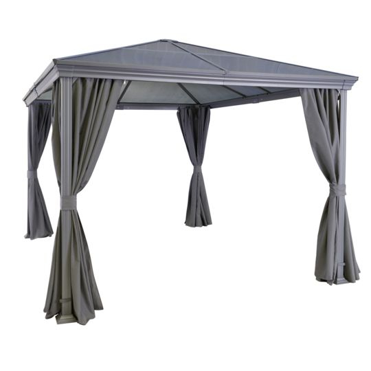 Tonnelle Aledo – Gris À Prix Carrefour concernant Rideaux Carrefour