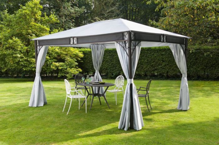 Tonnelle Avec Rideaux – Agencement De Jardin Aux Meilleurs destiné Rideau Tonnelle