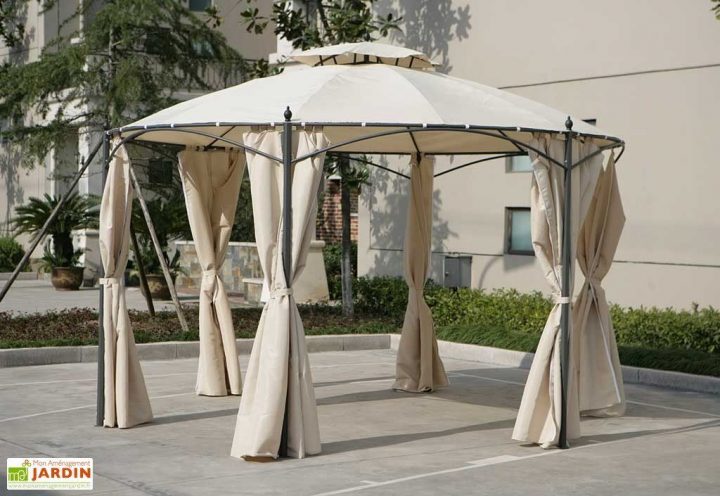 Tonnelle Avec Toile Ø360 – Tonnelle Avec Toile Ø360 encequiconcerne Rideaux Pour Tonnelle Pas Cher