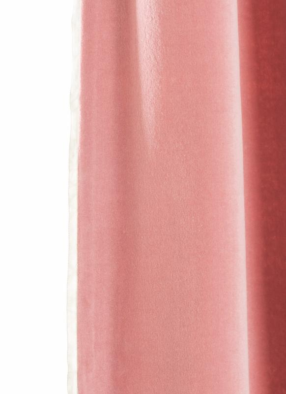 Tosca Rideau En Velours – Rose Poudre concernant Rideau Rose Poudré