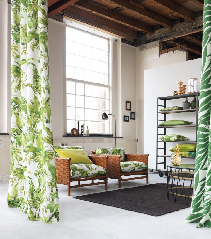 Trendletter :: Imm Cologne :: Pure Textile 2015: Textile avec Rideaux Feuillage Tropical