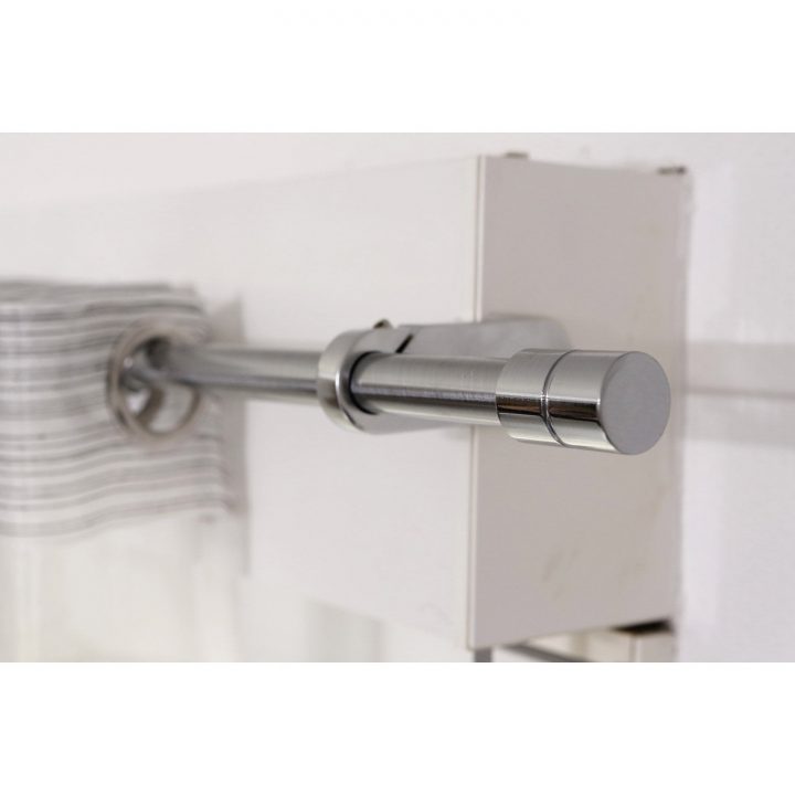 Tringle À Rideau Extensible City Chromé Mat De 60 À 100 Cm à Tringle A Rideau Pour Pvc