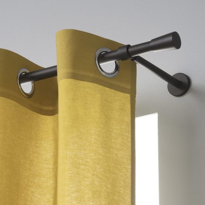 Tringle À Rideau Noir Mat 300 Cm Inspire | Rideaux Noirs pour Rideaux 300 Cm