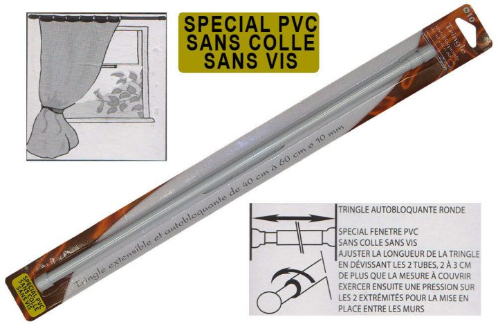 Tringle À Rideaux Blanche Extensible Spéciale Pvc Diamètre dedans Tringle Rideau Sur Fenetre Pvc