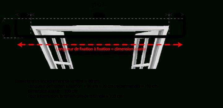 Tringle À Rideaux Coudée Petit Modèle Sur Mesure En Fer avec Tringle Rideau Pas Cher