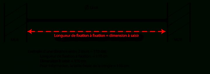 Tringle À Rideaux Mur À Mur, Entre Murs Modèle Classique destiné Tringle A Rideau 3M