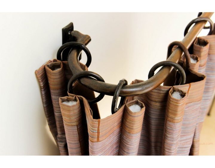Tringle À Rideaux Provencale Simple Sur Mesure En Fer tout Tringle Aimantée Pour Rideaux