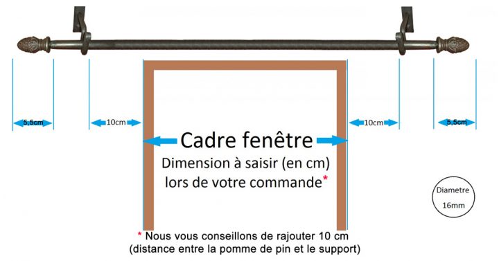 Tringles À Rideaux Pommes De Pin En Fer Forgé – Ma tout Tringle A Rideaux 5 Metres Tringles À Rideaux Pommes De Pin En Fer Forgé – Ma tout Tringle A Rideaux 5 Metres