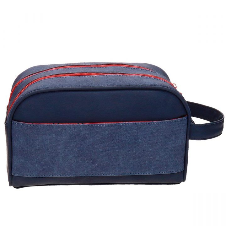 Trousse De Toilette 26Cm Garçon Mickey Parches- Bleu avec Trousse De Toilette Garcon