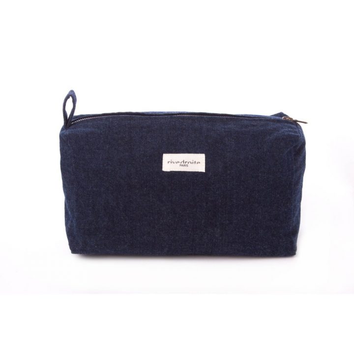 Trousse De Toilette Alma – Denim Brut Rive Droite – Linge intérieur Trousse De Toilette Fille Ado