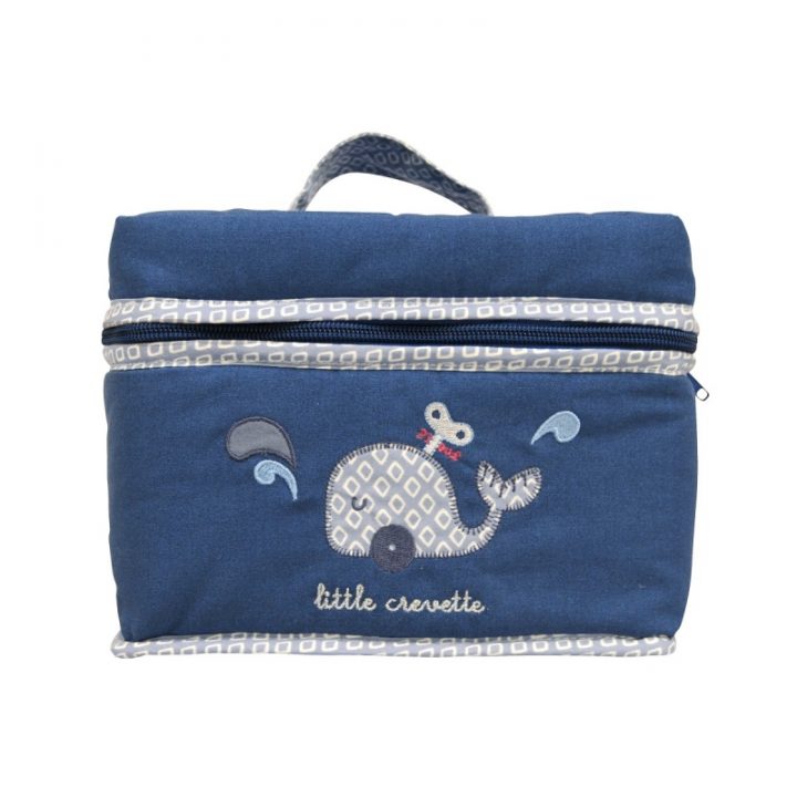 Trousse De Toilette Bébé Bleue Baleine| Little Crevette dedans Trousse Toilette Bebe