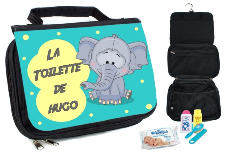 Trousse De Toilette Bébé Elephant Personnalisée Avec pour Trousse De Toilette Ado Fille