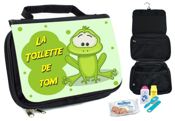 Trousse De Toilette Bébé Grenouille Personnalisée Avec à Trousse De Toilette Ado