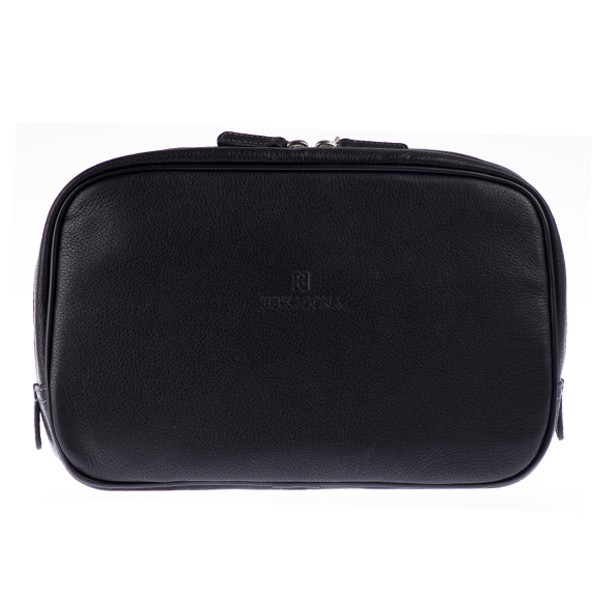 Trousse De Toilette En Cuir Noir Pour Homme-Boutiqur-Cuir.fr avec Trousse De Toilette Homme Cuir