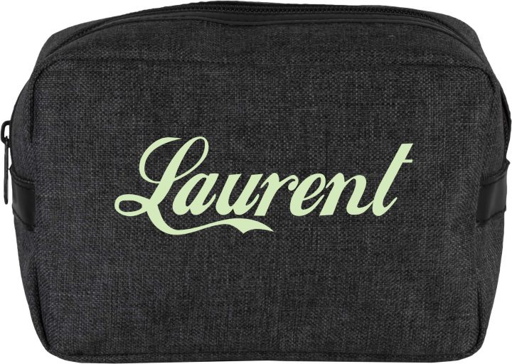 Trousse De Toilette Gris Foncé Homme Personnalisée Au pour Trousse De Toilettes Homme