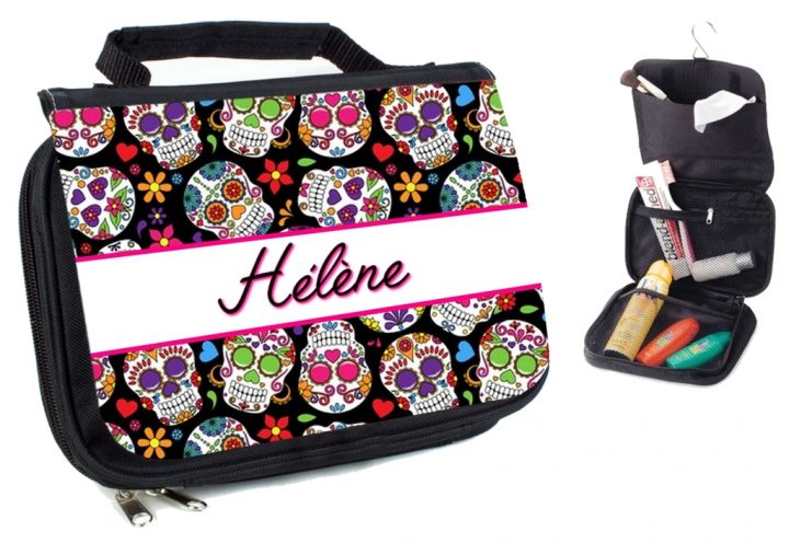 Trousse De Toilette Mexican Skull Personnalisée Avec destiné Trousse De Toilette Fille Ado