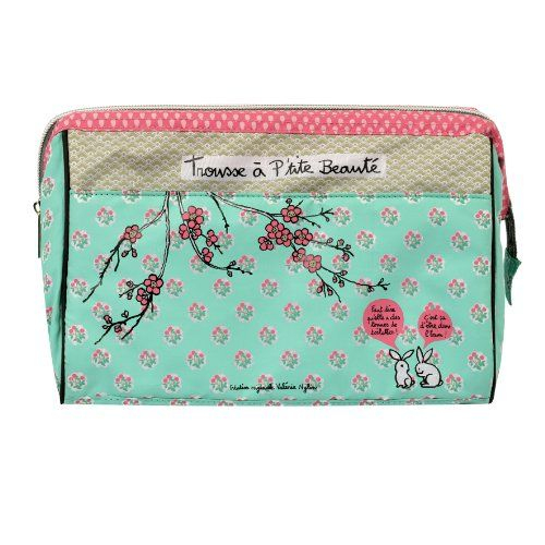 Trousse De Toilette P'Tite Beauté – Rose/Vert – Dlp (Avec à Trousse De Toilette Dlp