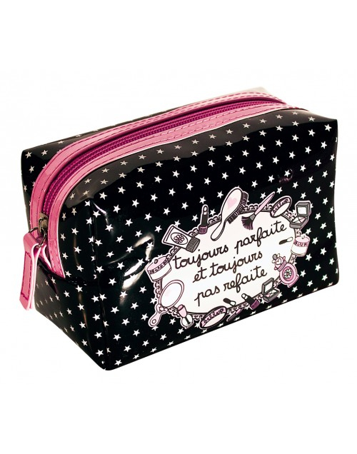 Trousse De Toilette Rectangulaire Petits Mots De Femme encequiconcerne Trousse De Toilette Brodée Prénom