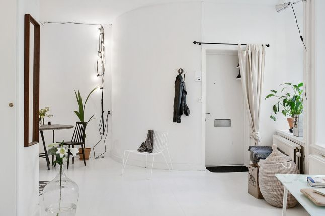 Un Rideau A La Porte Pour Le Froid De L'Hivers | Meubles tout Rideaux Scandinaves