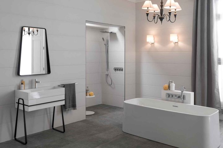 Une Douche À L'Italienne Encastrée Dans Le Mur avec Douche Porcelanosa Une Douche À L'Italienne Encastrée Dans Le Mur avec Douche Porcelanosa
