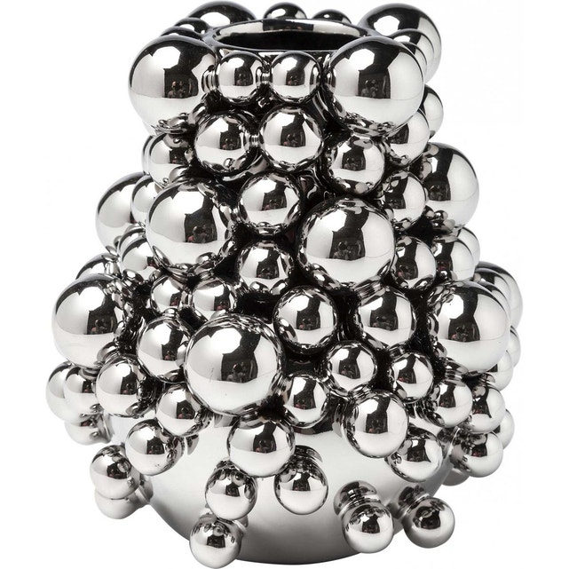 Vase Bolla Argent 17 Cm Kare Design Couleur Unique Kare encequiconcerne Boisseau Cheminée 40X40