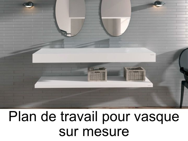 Vasques Plan Vasque – Plan De Travail Sur Mesure En Solid dedans Plan De Toilette Sur Mesure