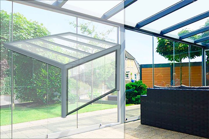 Veranda Avec Porte Coulissante – Veranda Et Abri Jardin serapportantà Rideau Porte Coulissante