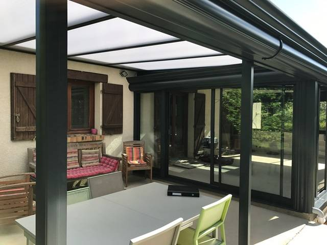 Véranda Rideau Eleganz – Vente Et Pose Menuiserie Alu avec Verandas Rideau