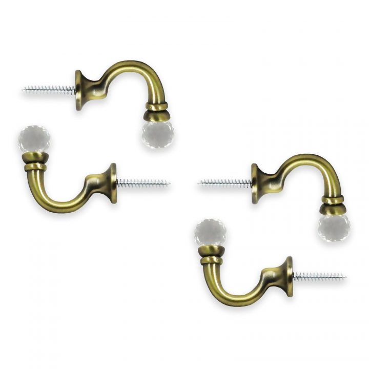 Verre En Cristal Embout De Rotule Embrasse Crochets encequiconcerne Support Embrasse Rideau