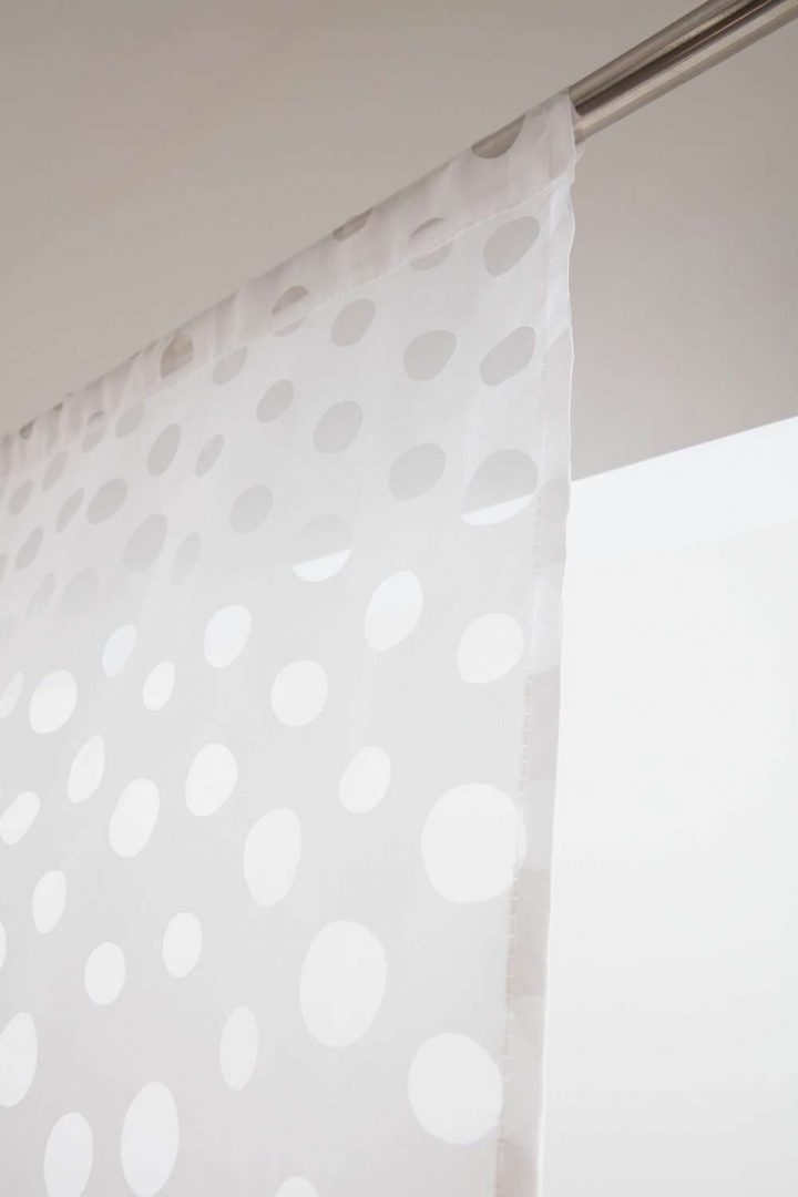 Vitrage 90 X 190 Cm À Passe Tringle Motif Ajouré Lasercut dedans Rideau Decoupe Laser