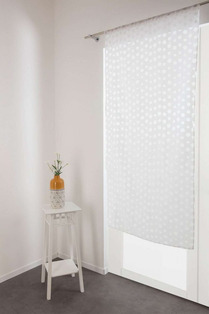 Vitrage 90 X 190 Cm À Passe Tringle Motif Ajouré Lasercut pour Rideau Decoupe Laser